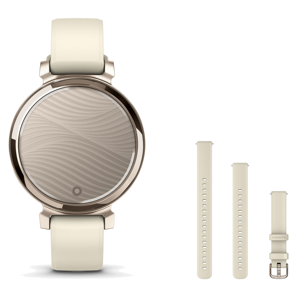 Garmin Lily 2 Classic Smartwatch + 14mm Band Package — Cream Gold with Coconut Silicone Band