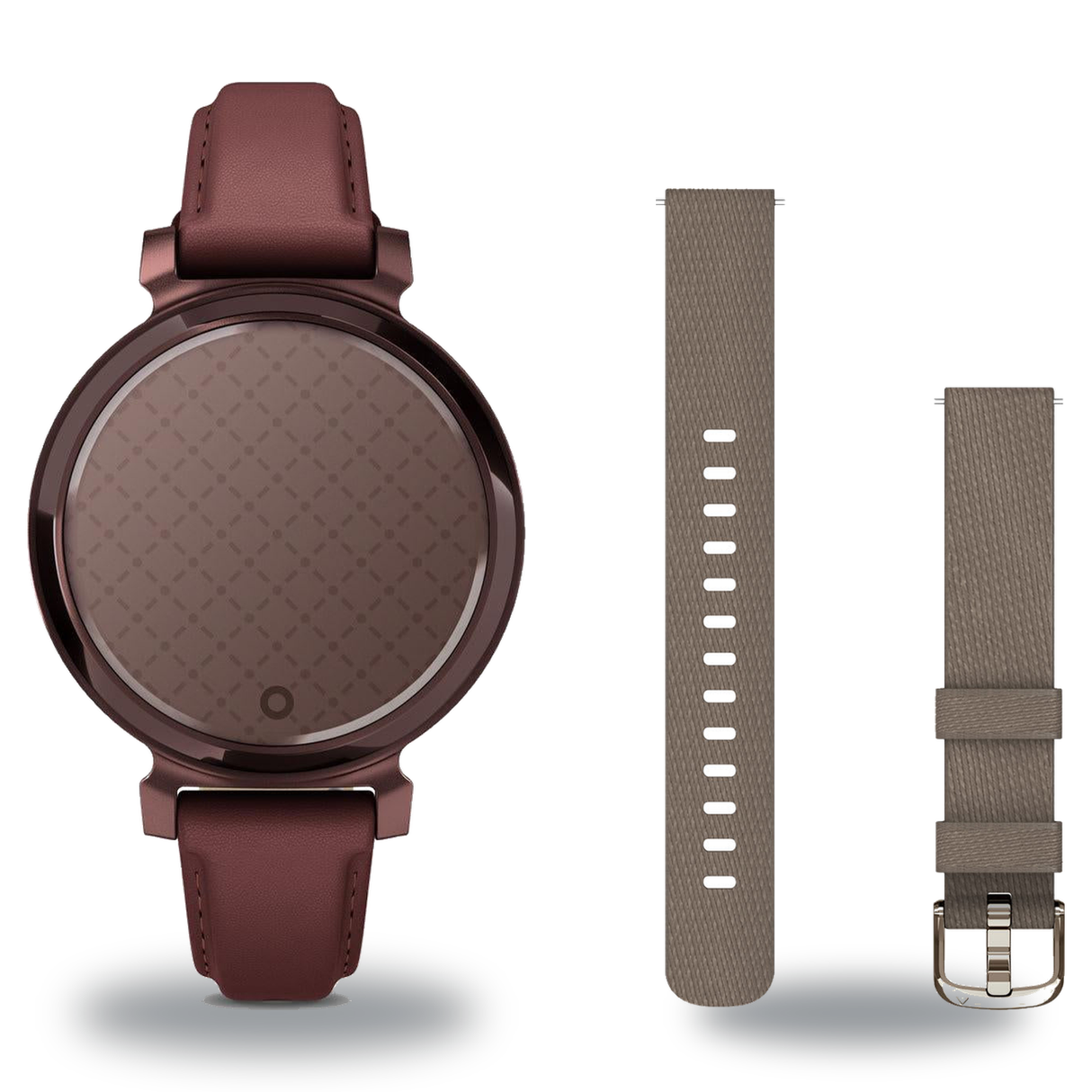 Garmin Lily 2 Classic Smartwatch + 14mm Band Package — Dark Bronze with Mulberry Leather Band