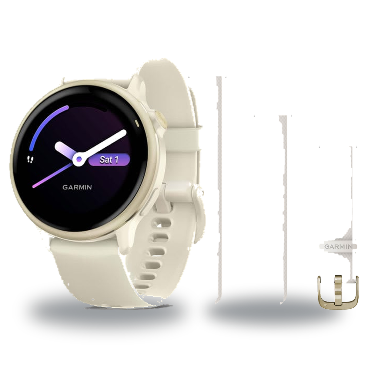 Garmin vivoactive 6 Smartwatch + Quick Release 20mm Band Package — Lunar Gold