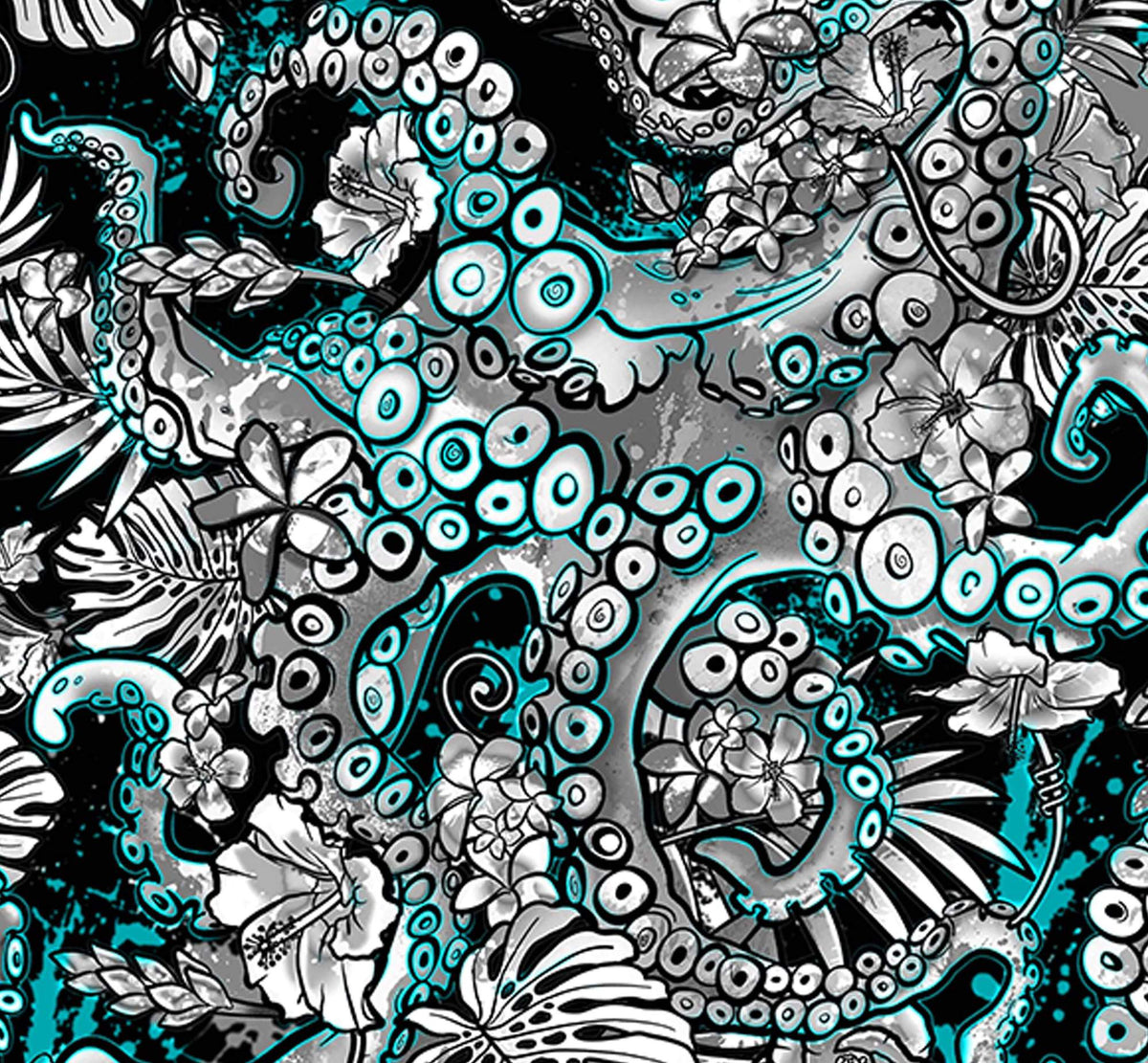 Spacefish Army Electric Blue Octofloral Dive Socks