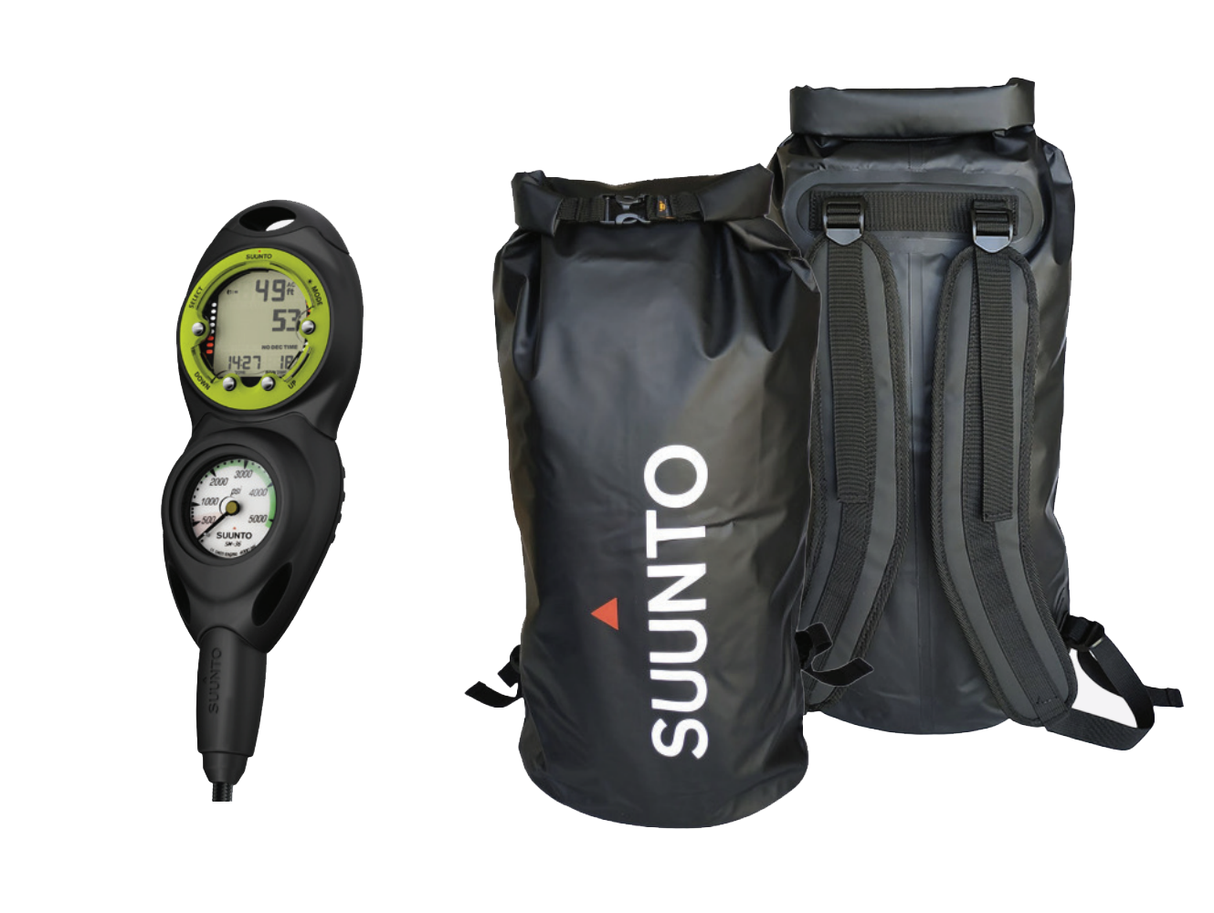 Suunto CB-2 In Line/4000/Zoop Novo Combo with Suunto Dry Bag-Lime-