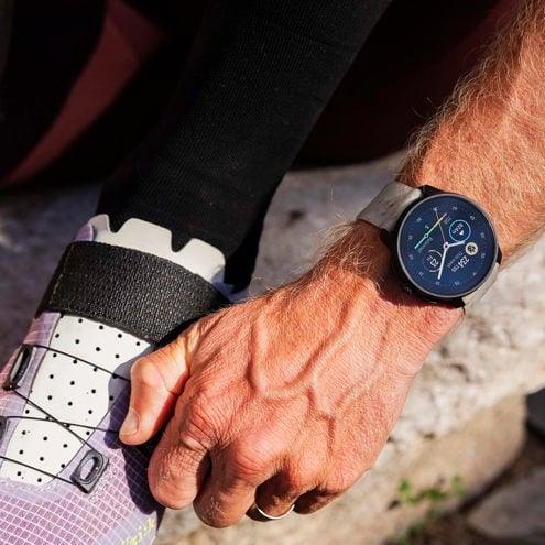 Suunto Race S Gravel Gray action shot