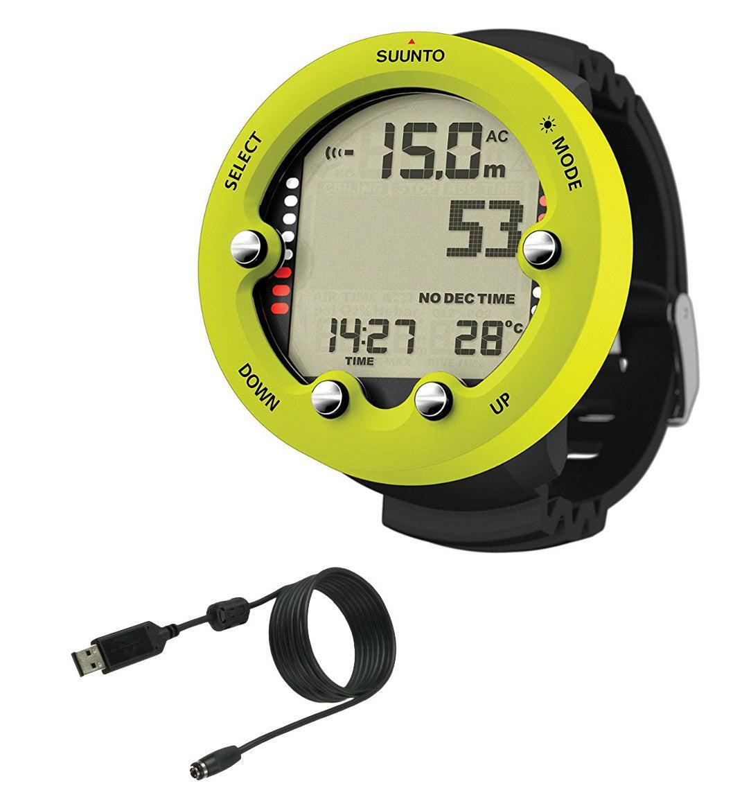 Suunto Zoop Novo Wrist Scuba Diving Computer w/ USB Lime-