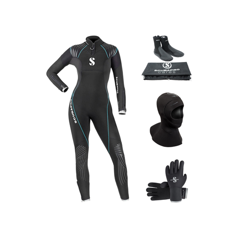 Scubapro Definition 5mm Thermal Package – Womens Wetsuit + Hood + Gloves + Boots
