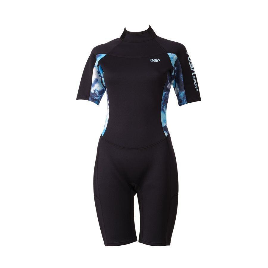 Tusa 2MM Wetsuit Shorty For Women-Black-2XL-