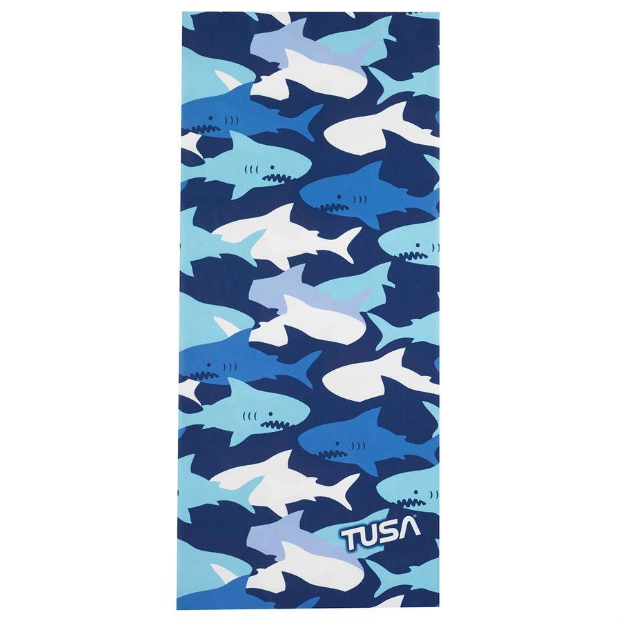 Tusa Neck Gaitor Marble Pattern-Blue White-