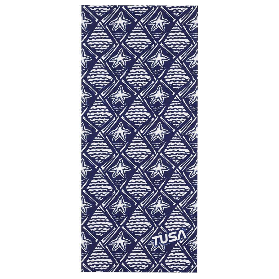 Tusa Neck Gaitor Marble Pattern-Navy Starfish-