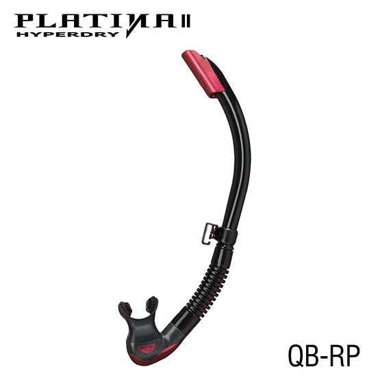 Tusa Platina Hyperdry II Scuba Diving Snorkel-Black/Energy Orange-