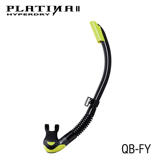 Tusa Platina Hyperdry II Scuba Diving Snorkel-Black/Yellow-