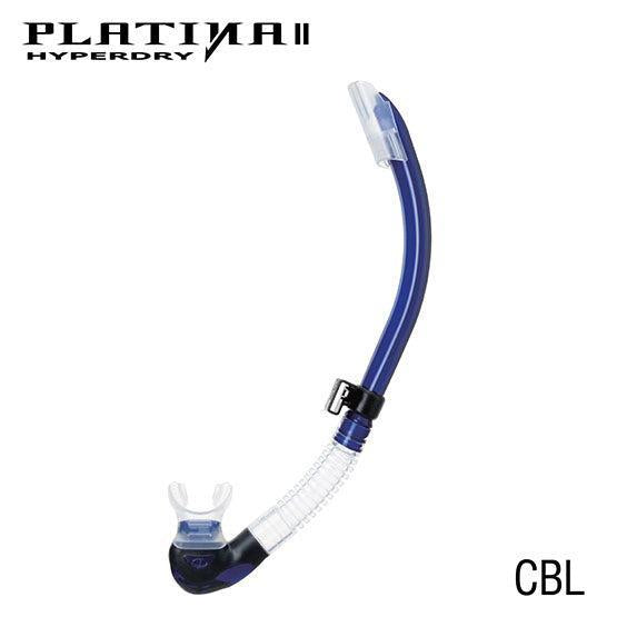 Tusa Platina Hyperdry II Scuba Diving Snorkel-Cobalt Blue-