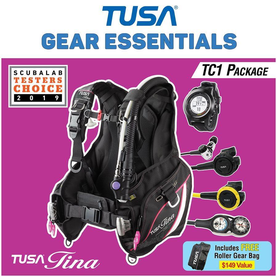 Tusa Tina TC1 Pink Diving Package-Black-2XS-