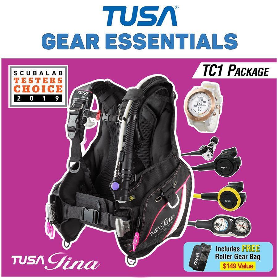 Tusa Tina TC1 Pink Diving Package-White-2XS-