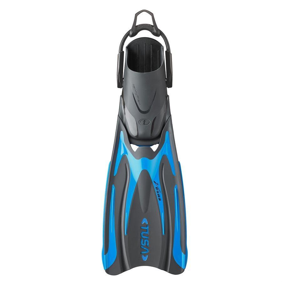Tusa Vesna Fin w/Bungee-Fish Tail Blue-Small-
