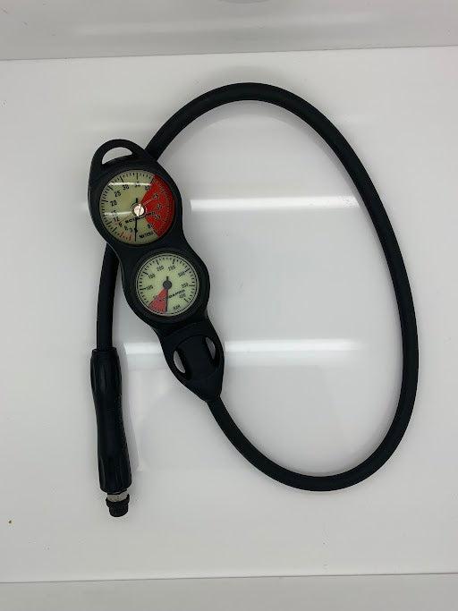 Used Scubapro 2 Gauge Metric U - Line Console-Very Good-