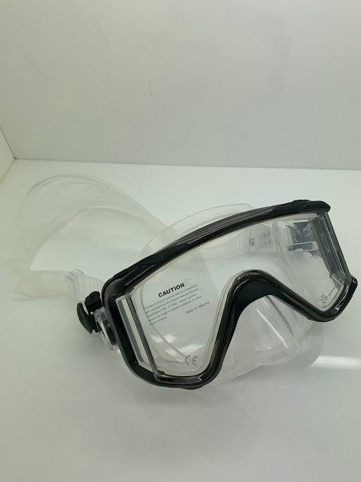 Used Scubapro Crystal Vu Plus Dive Mask W/O Purge-Black-Like New-
