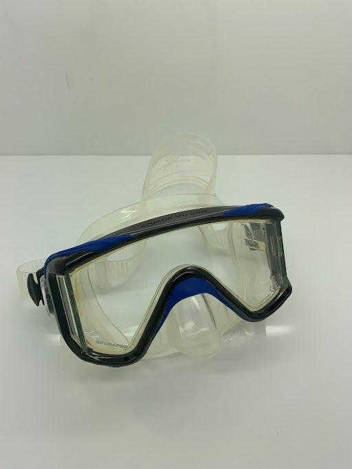 Used Scubapro Crystal Vu Plus Dive Mask W/O Purge-Blue/Gray-Like New-