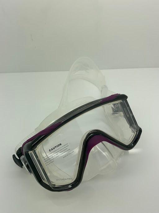 Used Scubapro Crystal Vu Plus Dive Mask W/O Purge-Purple-Like New-