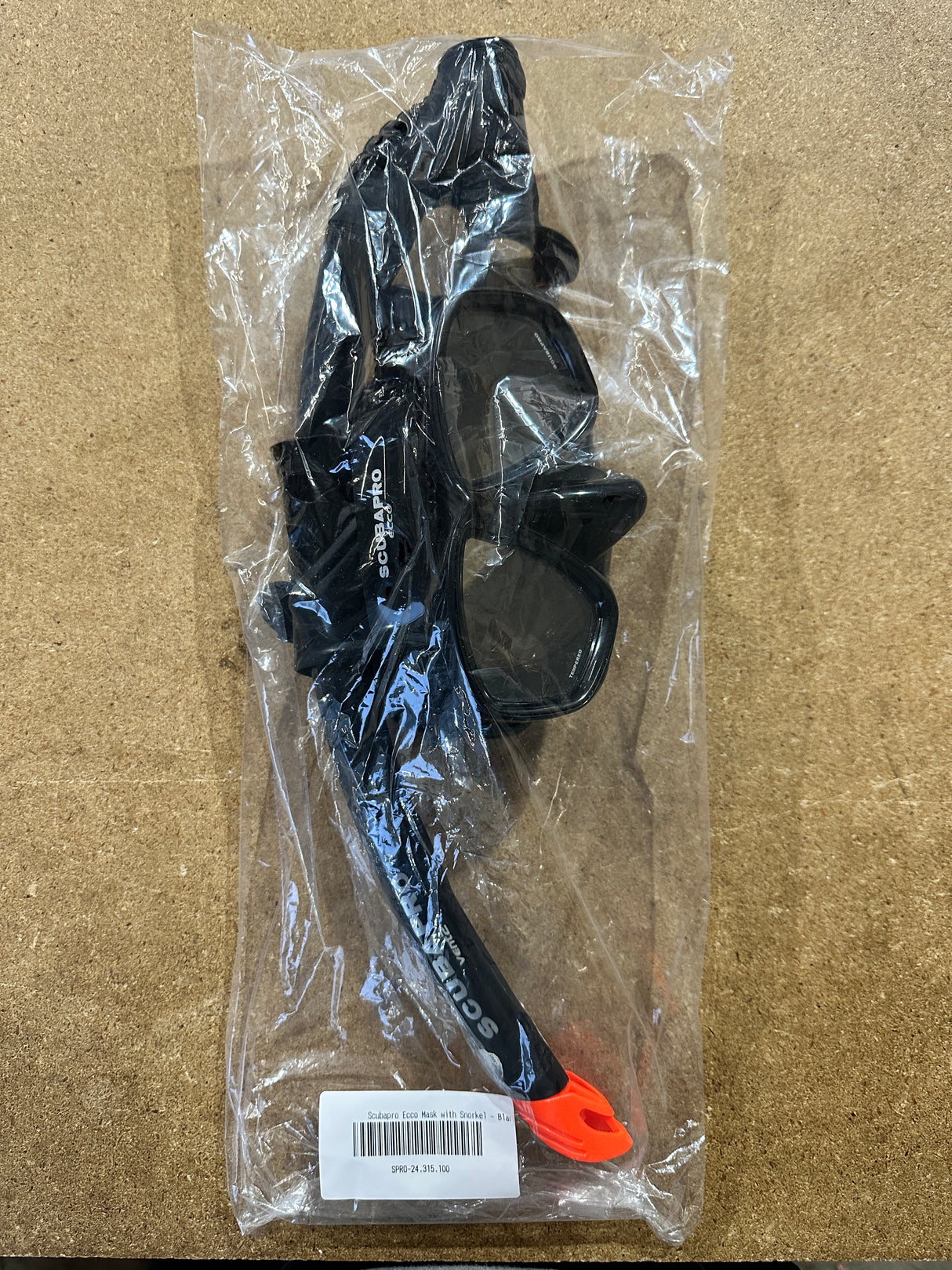 Used Scubapro Ecco Mask with Snorkel-Black-Like New-