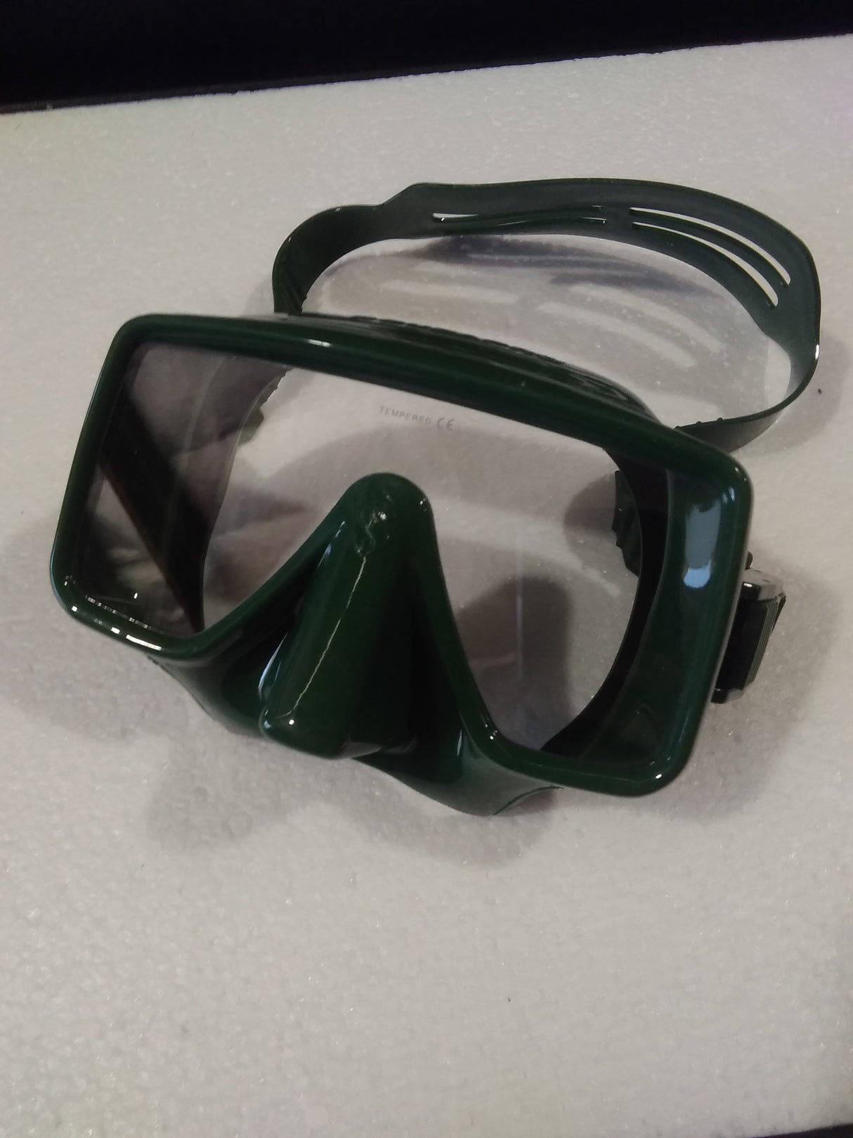 Used Scubapro Frameless Single Lens Diving Mask-Army Green-