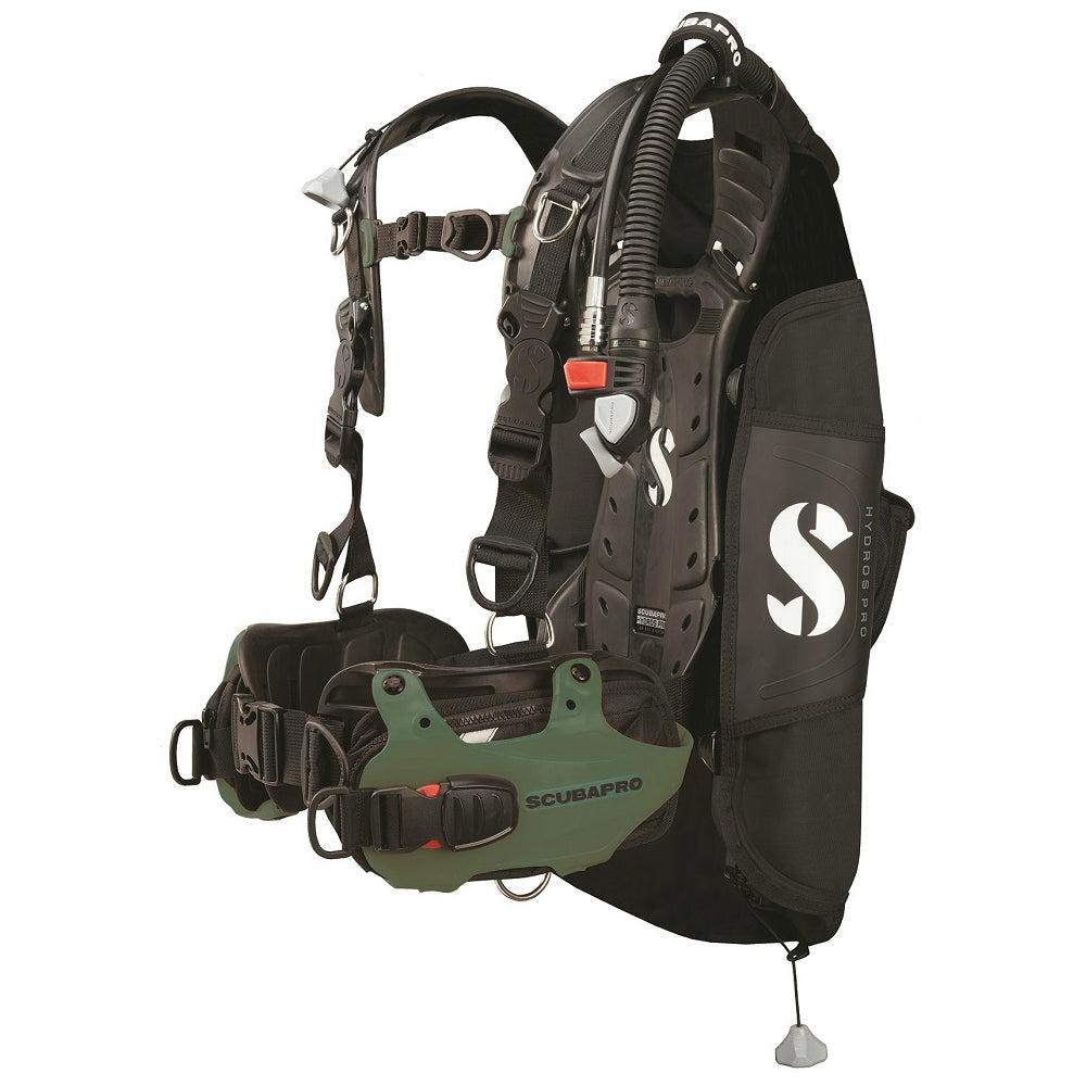 Scubapro Hydros Pro BCD with BPI - Mens with Color Kit Installed-Army Green-S-