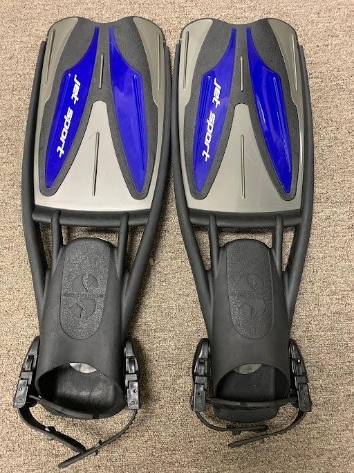 Used Scubapro Jet Sport Adjustable-Black/Gray/Blue-L (9-12)-Like New