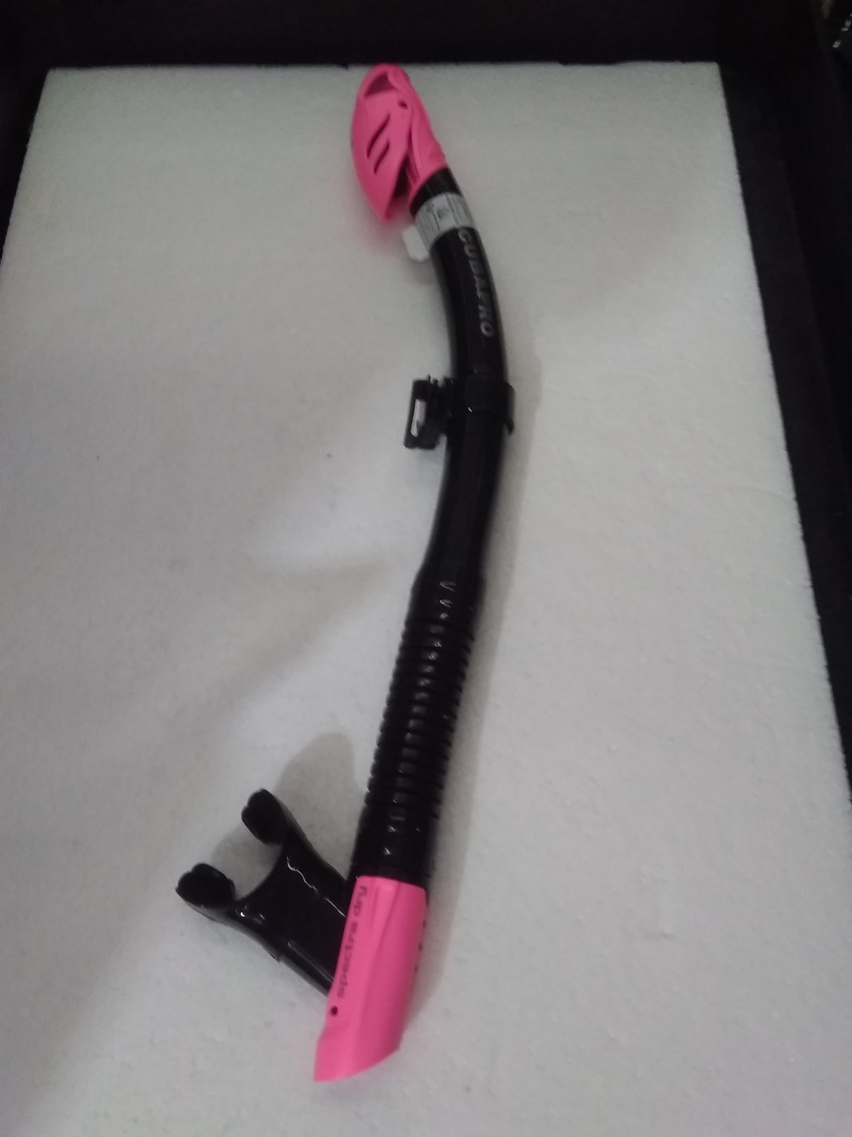 Used Scubapro Spectra Dry Scuba Diving Snorkel-Black/Pink-