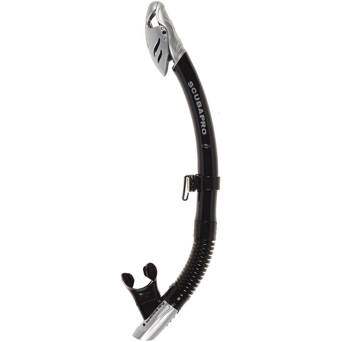 Scubapro Spectra Dry Scuba Diving Snorkel-Black/Silver-