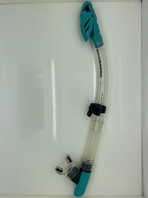 Used Scubapro Spectra Dry Snorkel-Clear/Turquoise-Good-