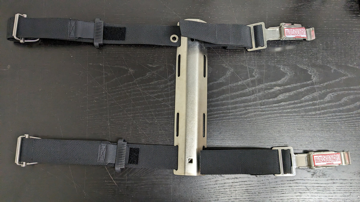 Used Scubapro X-Tek Single Tank Adaptor 2 Super Cinch Straps Included-