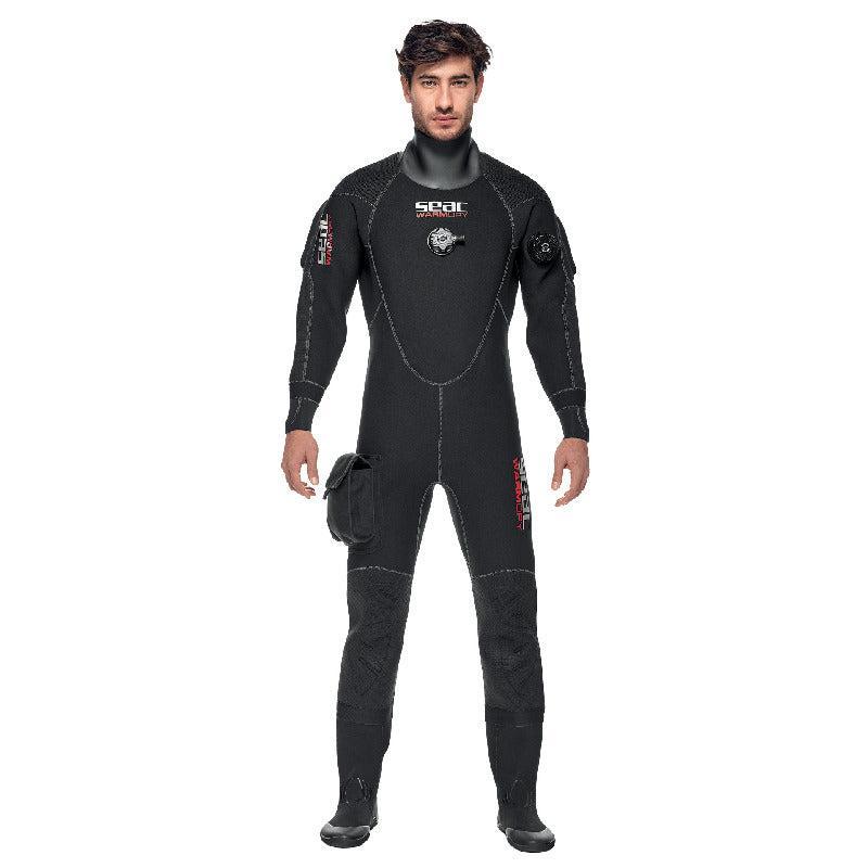 Used Seac Warm Dry Man Drysuit, Black-M-Very Good-
