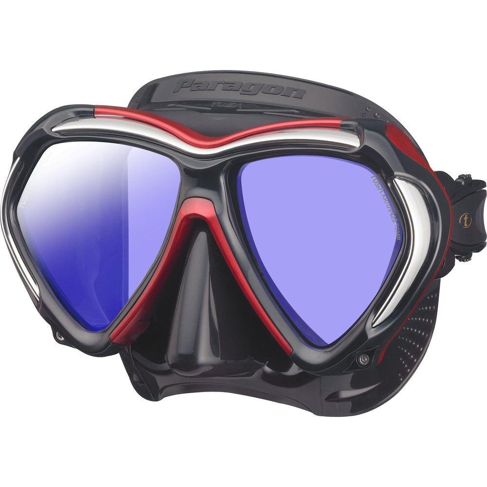 Tusa Paragon Dual Lens Scuba Diving Mask-Metallic Dark Red