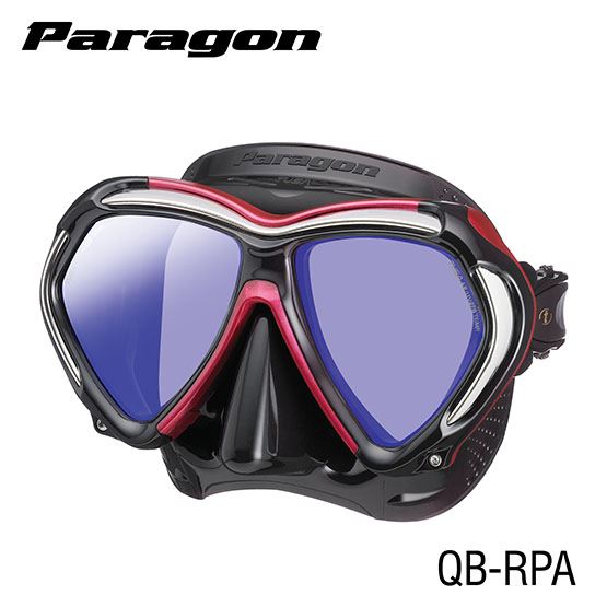 Used Tusa Paragon Dual Lens Scuba Diving Mask-Rose Pink-