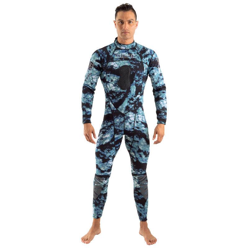 Seac Men&s Body-Fit 1.5mm Neoprene Wetsuit Camo, Medium