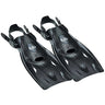 Open Box Tusa Open Heel Snorkel Fin with Sil Strap, Large Black