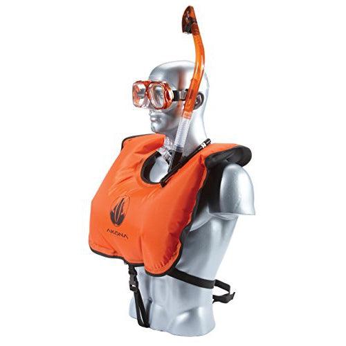 Akona Hi-Viz Junior Snorkel Vest with Oral Inflator-