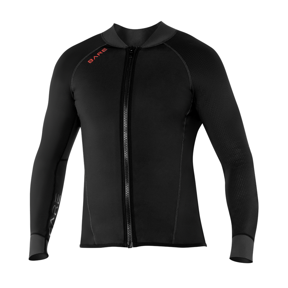 Bare 2 MM Exowear Mens Neoprene Front Zip Scuba Diving Jacket-S