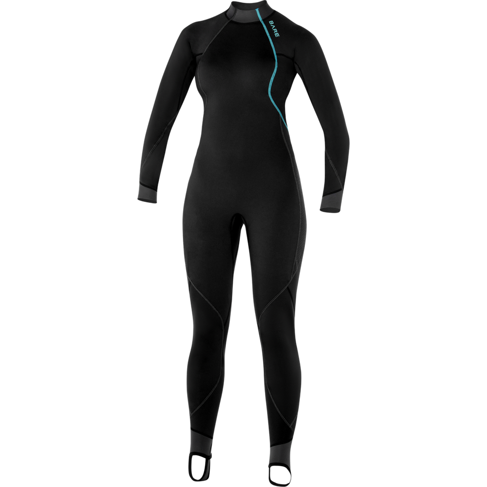 Bare 2 MM Exowear Womens Full Scuba Diving Wetsuit w/ Foot Stirrups-2