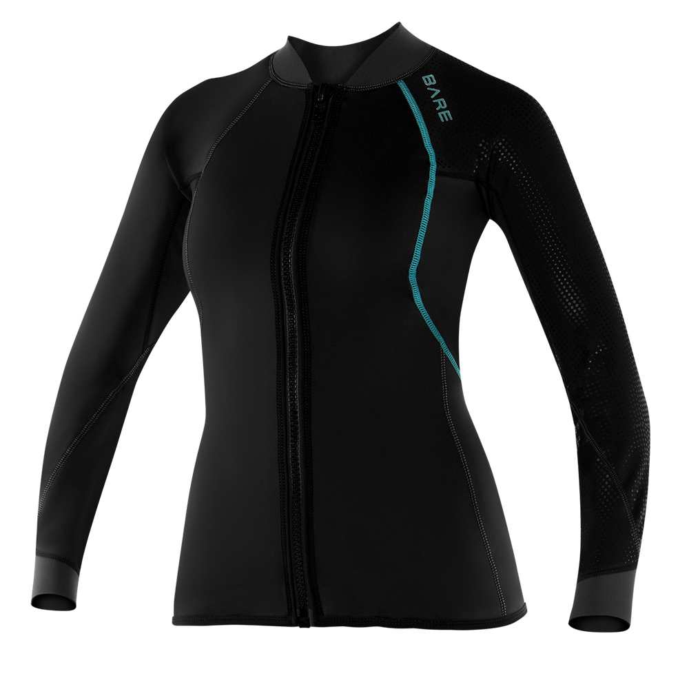 Bare 2 MM Exowear Womens Neoprene Front Zip Scuba Diving Jacket-2
