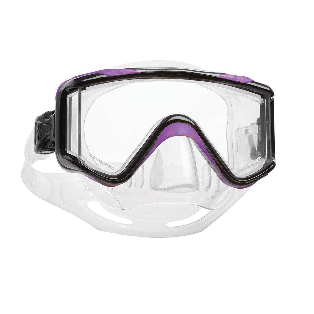 Scubapro Crystal Vu Plus Single Lens Scuba Diving Mask w/o Purge-Purple