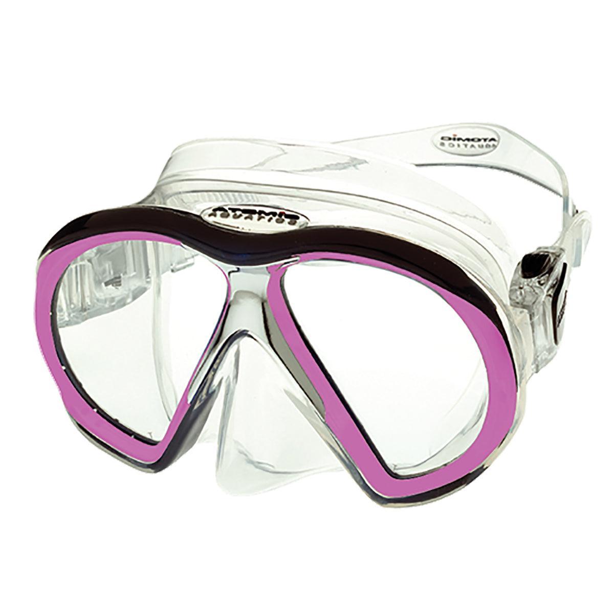 Atomic Aquatics SubFrame Mask, Medium Fit-Clear/Pink-