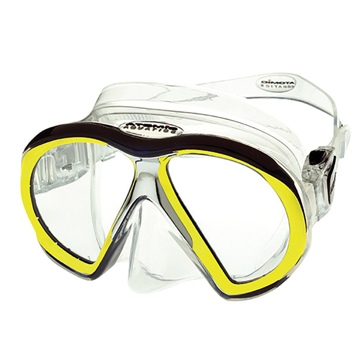 Atomic Aquatics SubFrame Mask, Medium Fit-Clear/Yellow-