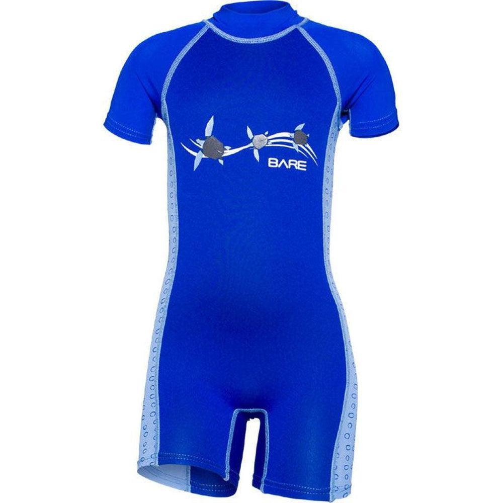 Bare 1 MM Guppy Shorty Kids Scuba Diving Wetsuit-Blue