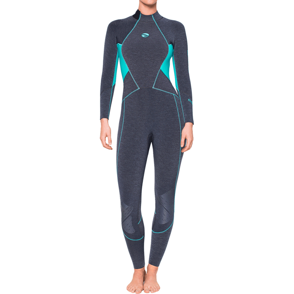 Bare 5 MM Evoke Omnired Infrared Technology Womens Scuba Diving Wetsuit-Aqua
