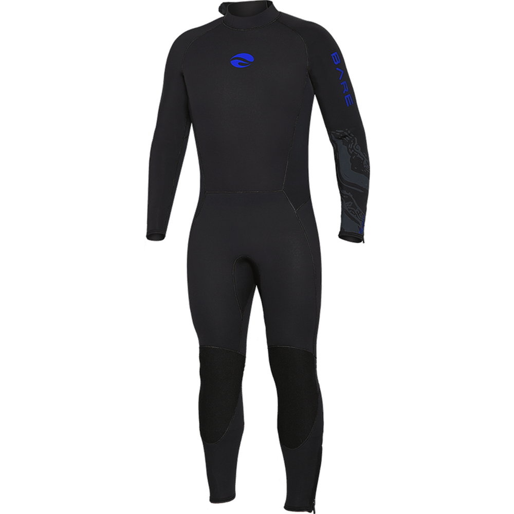 Bare 5 MM Velocity Ultra Full-Stretch Mens Scuba Diving Wetsuit-Blue