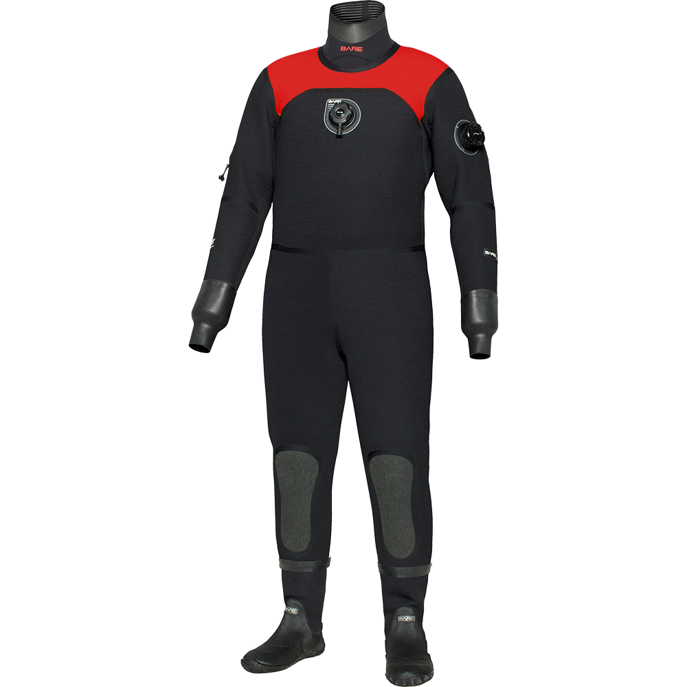 Bare D6 HD Pro Dry Lightweight Mens Drysuit-Red