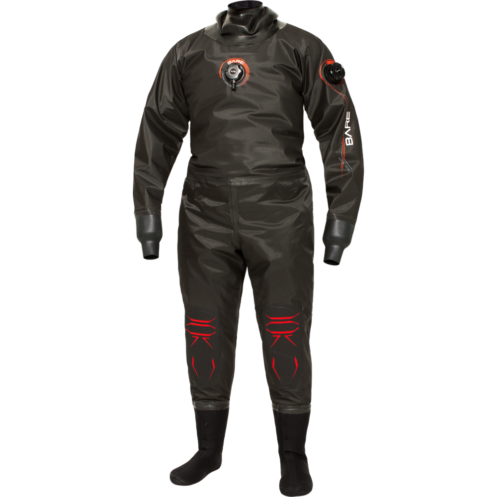 Bare Nex-Gen Pro Mens Drysuit w/ Compression-Resistant Soft Boots-Black