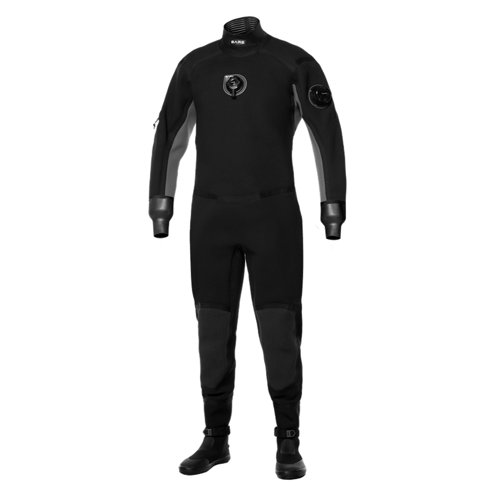 Bare Sentry Pro Dry Mens Drysuit w/ Tech Boots-Black