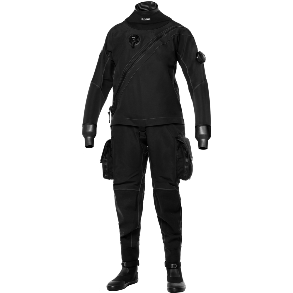 Bare X-Mission Evolution Technical or Recreational Mens Drysuit-Black