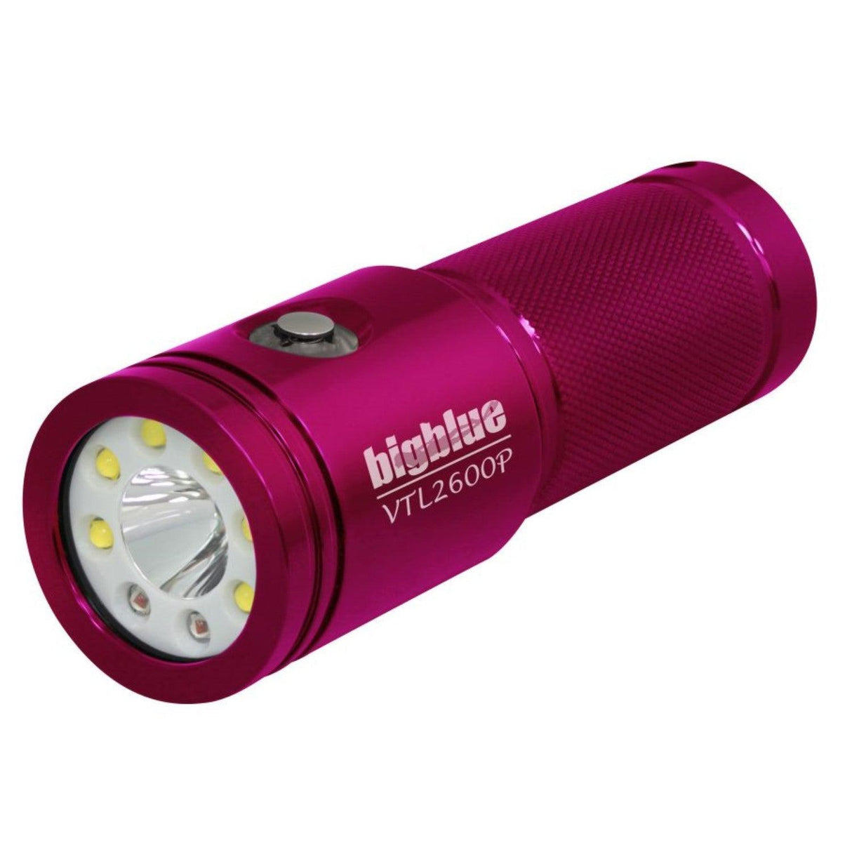 BigBlue 2600 Lumen Wide Beam + 1000 Lumen Spot Beam - Glossy Pink-