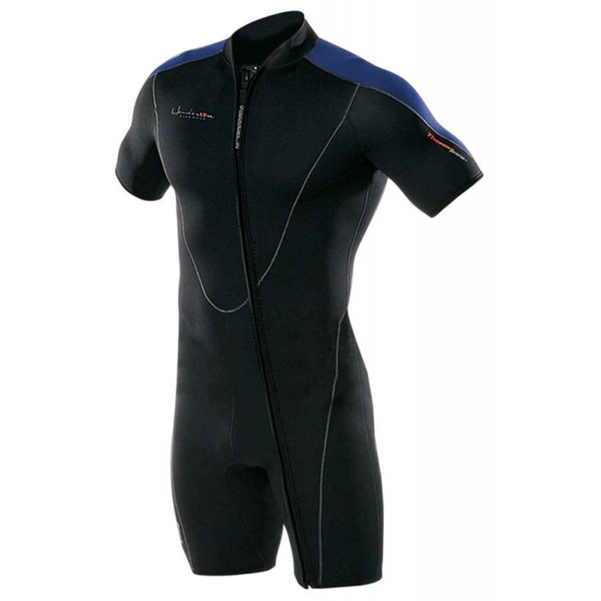 Henderson 3mm Thermoprene SS FZ Shorty Mens-Black/Blue-3XL-